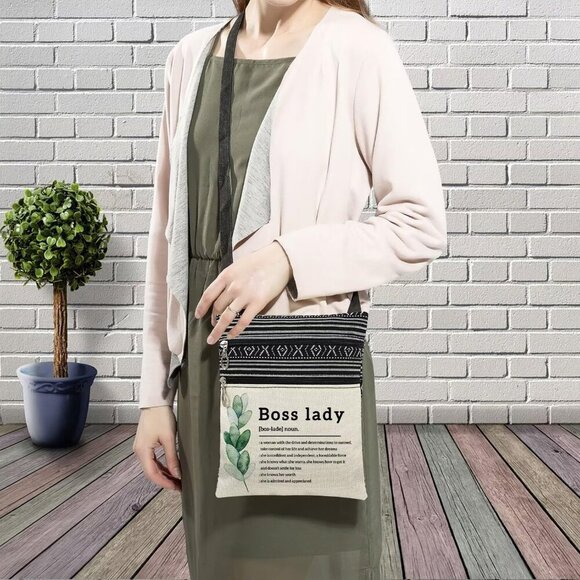 Crossbody Bag Small Ethnic Pattern Wallet Phone Organizer for Women - Picture 3 of 7